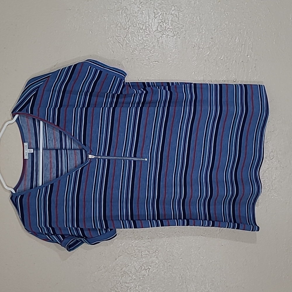 Striped multicolored Blouse Ava James size L zip up